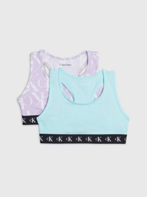 2 Pack Girls Bralettes - CK Monogram Calvin Klein®