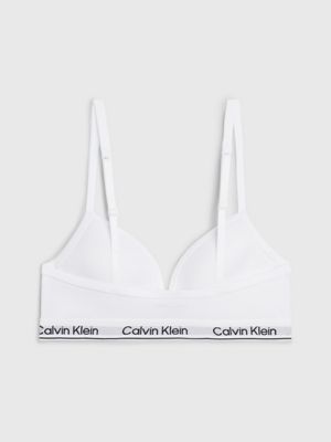 Calvin Klein Girls CK One Triangle Bralette, PVH Classic White