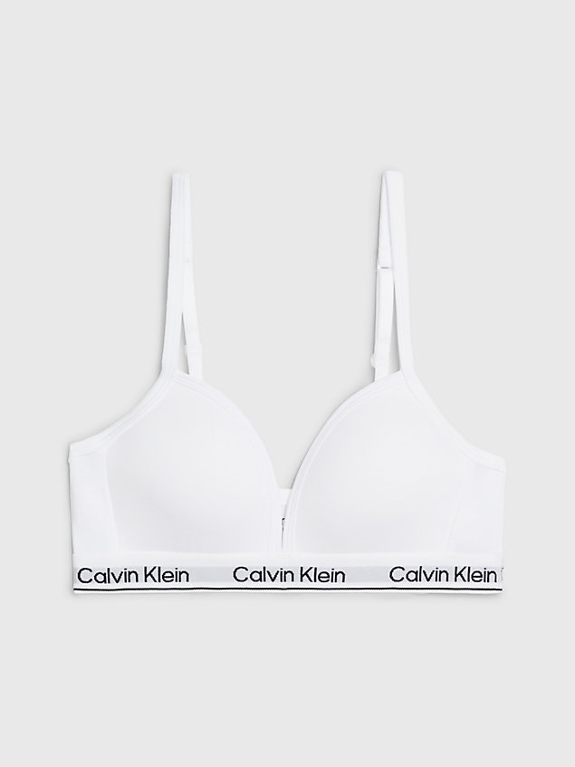 sujetador de triángulo para niña - modern cotton white de niñas calvin klein