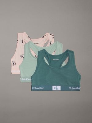 pink 3 pack girls bralettes - ck96 for girls calvin klein jeans