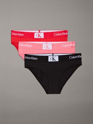 pink 3 pack girls bikini briefs - ck96 for girls calvin klein jeans