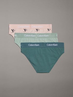 aop/jadeite/northatlantic 3 pack girls bikini briefs - ck96 for girls calvin klein jeans