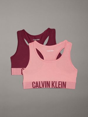 pink 2 pack girls bralettes - intense power for girls calvin klein jeans