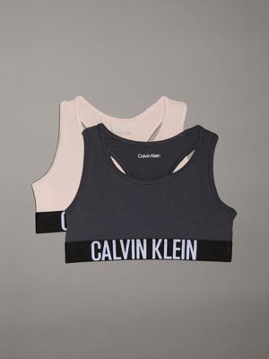 pink 2 pack girls bralettes - intense power for girls calvin klein jeans