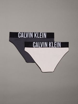 peachwhip/ebony 2 pack girls bikini briefs - intense power for girls calvin klein jeans