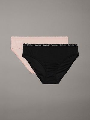 pink 2 pack girls bikini briefs - modern cotton for girls calvin klein jeans