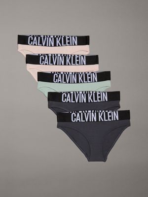 grey 5 pack girls bikini briefs - intense power for girls calvin klein jeans