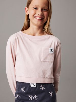 peachwhip/w/aop pyjama set - ck96 for girls calvin klein jeans