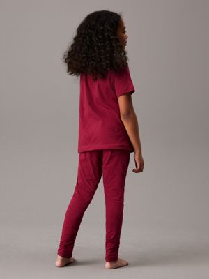 red pyjama set - intense power for girls calvin klein jeans
