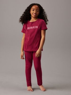 red pyjama set - intense power for girls calvin klein jeans