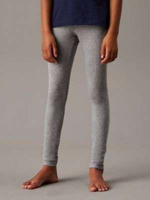 lot de 2 leggings pour fille - modern cotton greyheather/peacoat pour filles calvin klein jeans
