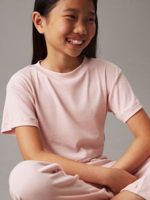 peachwhip/w/peachwhip pyjama set - modern cotton for girls calvin klein jeans