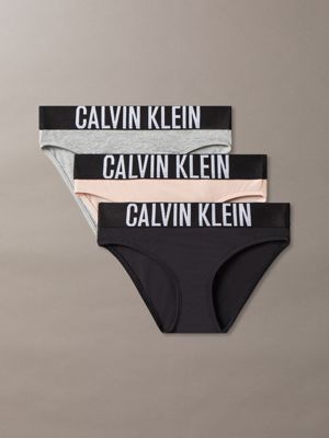 multi 3 pack girls bikini briefs - intense power for girls calvin klein jeans