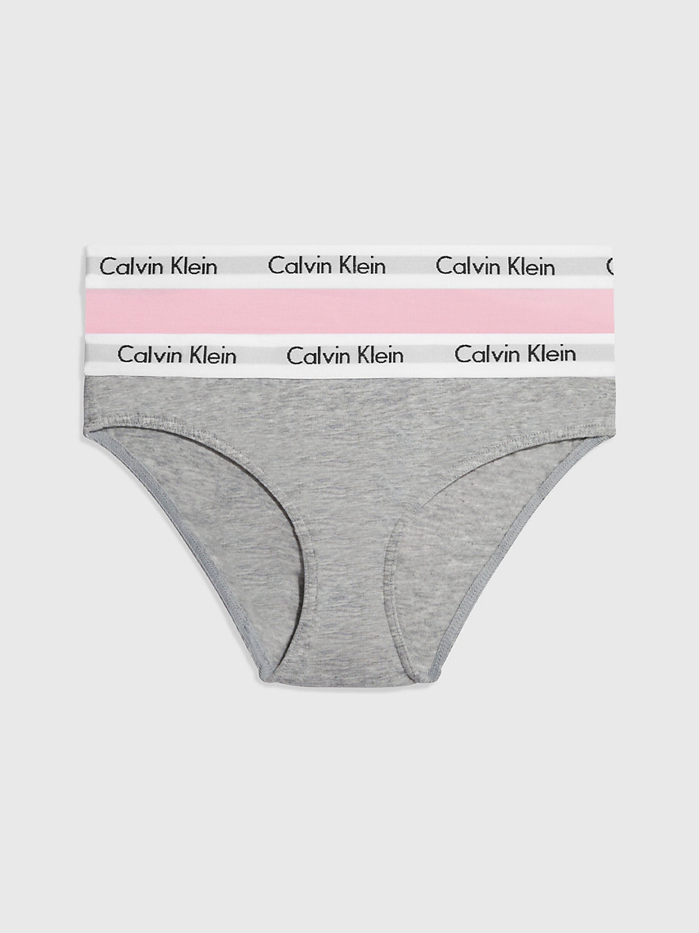 GREY HTR/UNIQUE 2 Pack Girls Bikini Briefs - Modern Cotton undefined girls Calvin Klein