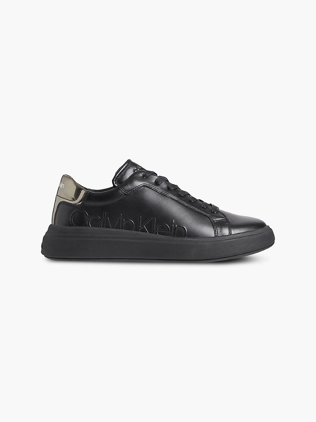 FASHION BLACK Leder-Sneakers Mit Logo undefined Herren Calvin Klein