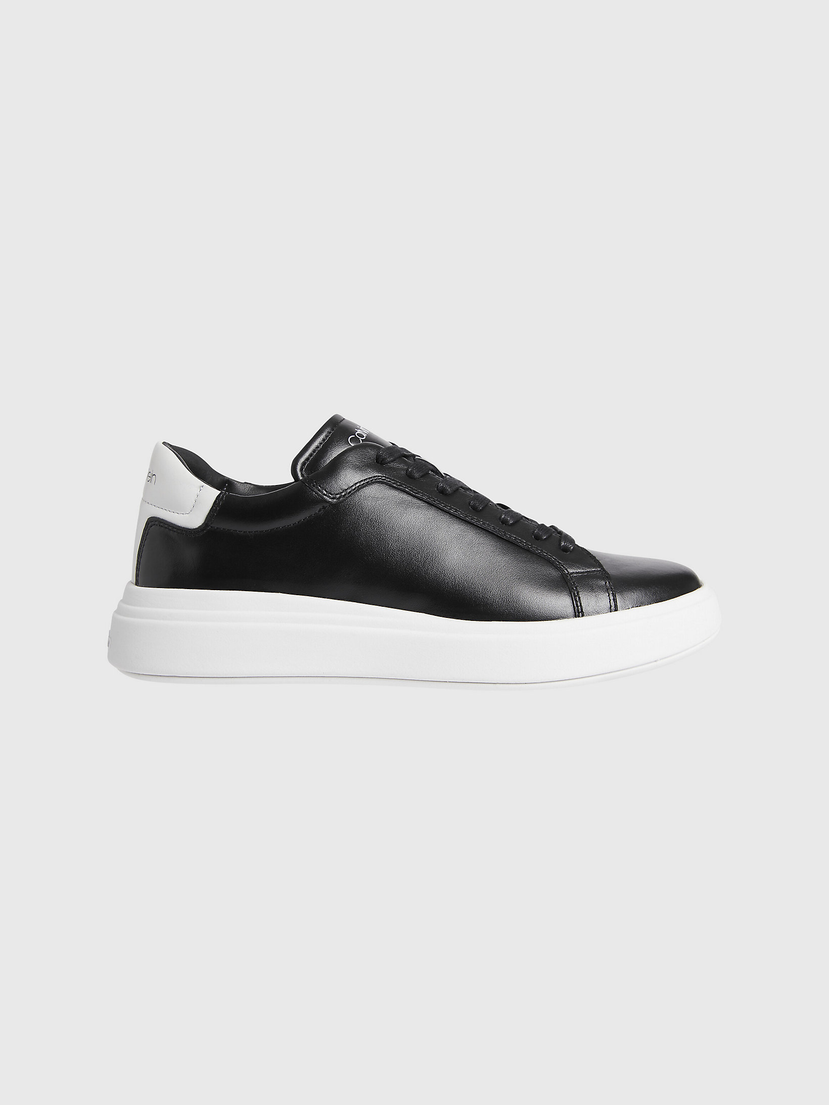 Sneaker In Pelle > Black/white > undefined uomo > Calvin Klein
