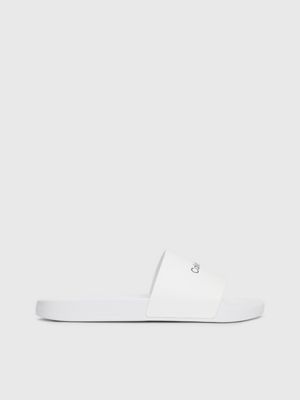 Calvin klein 2025 sliders mens white