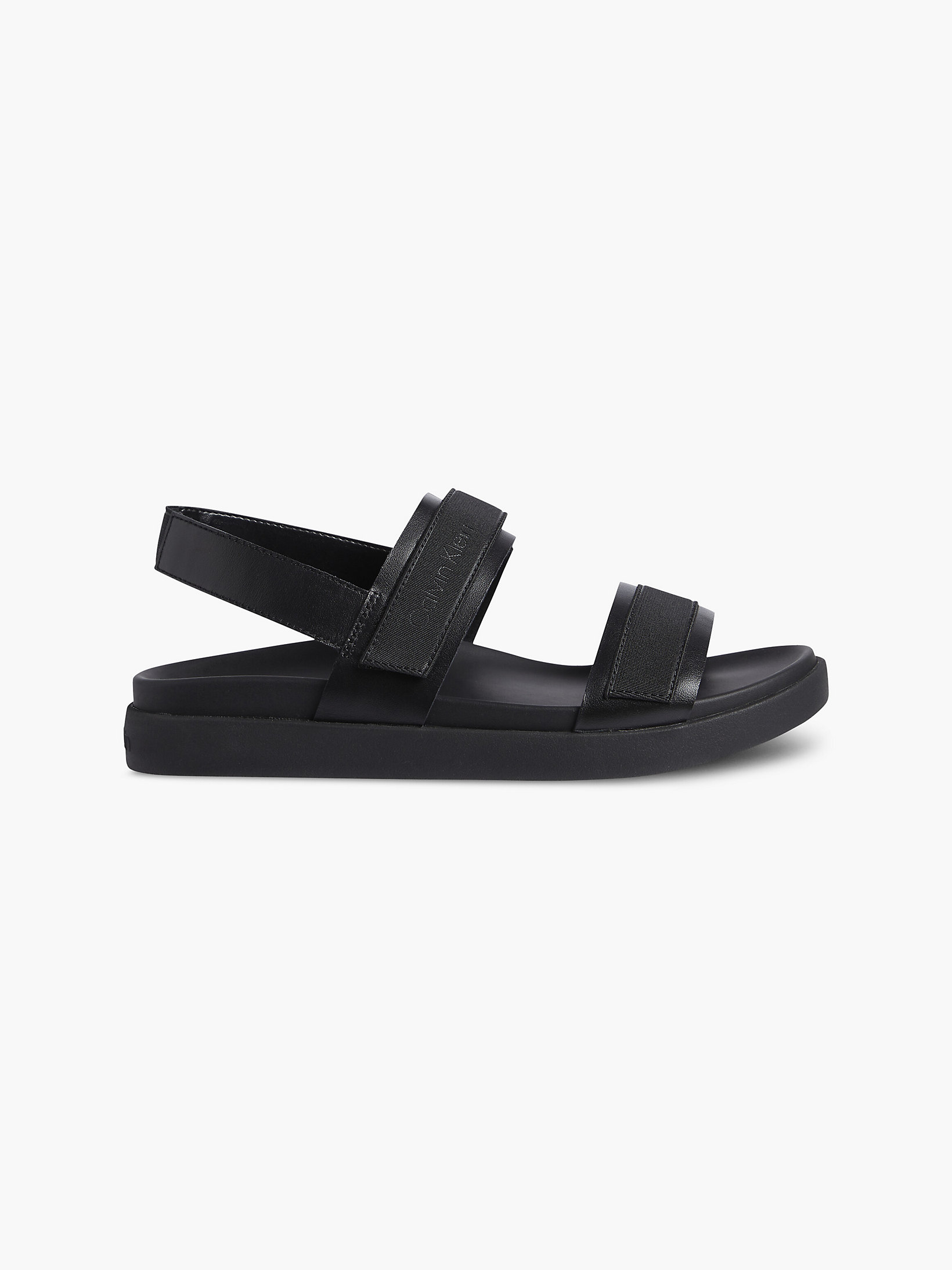 Heren Schoenen voor voor Sandalen Calvin Klein Sandalen Met Klittenband in het Zwart voor heren badslippers en teenslippers voor Leren sandalen 
