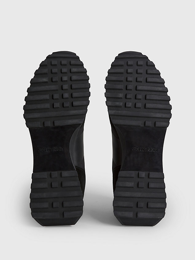 black suède sneakers voor heren - calvin klein