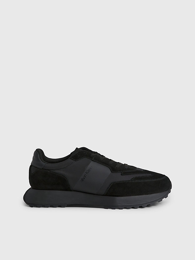 triple black buty sportowe z zamszu dla mężczyźni - calvin klein