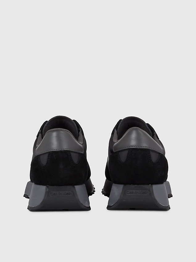 black buty sportowe z zamszu dla mężczyźni - calvin klein