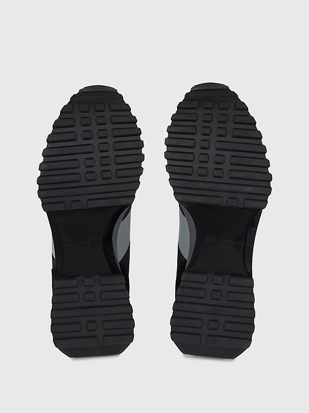 black buty sportowe z zamszu dla mężczyźni - calvin klein