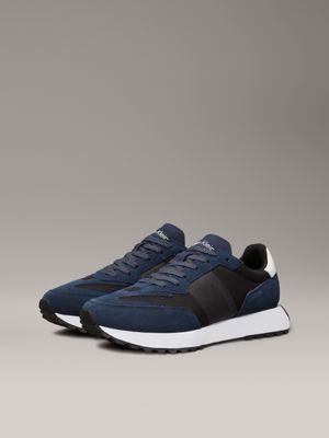 Navy store suede trainers