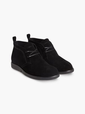 calvin klein black suede boots