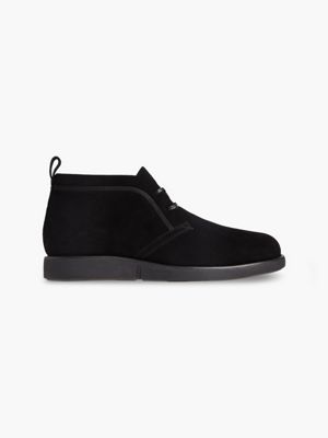 calvin klein black suede boots