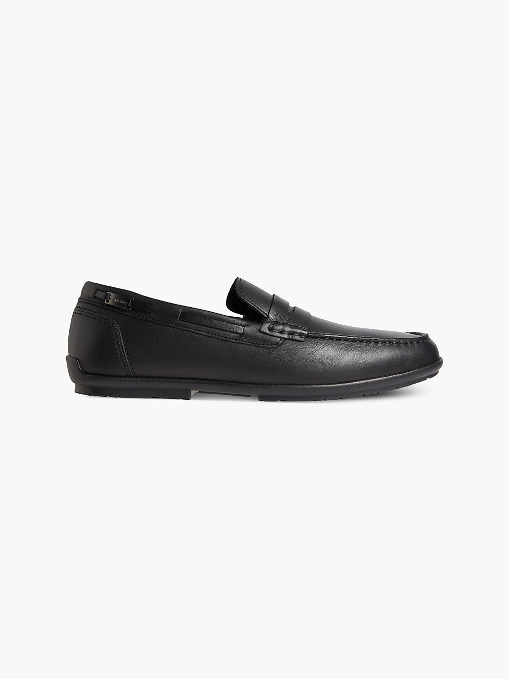 PVH BLACK Leather Loafers undefined men Calvin Klein