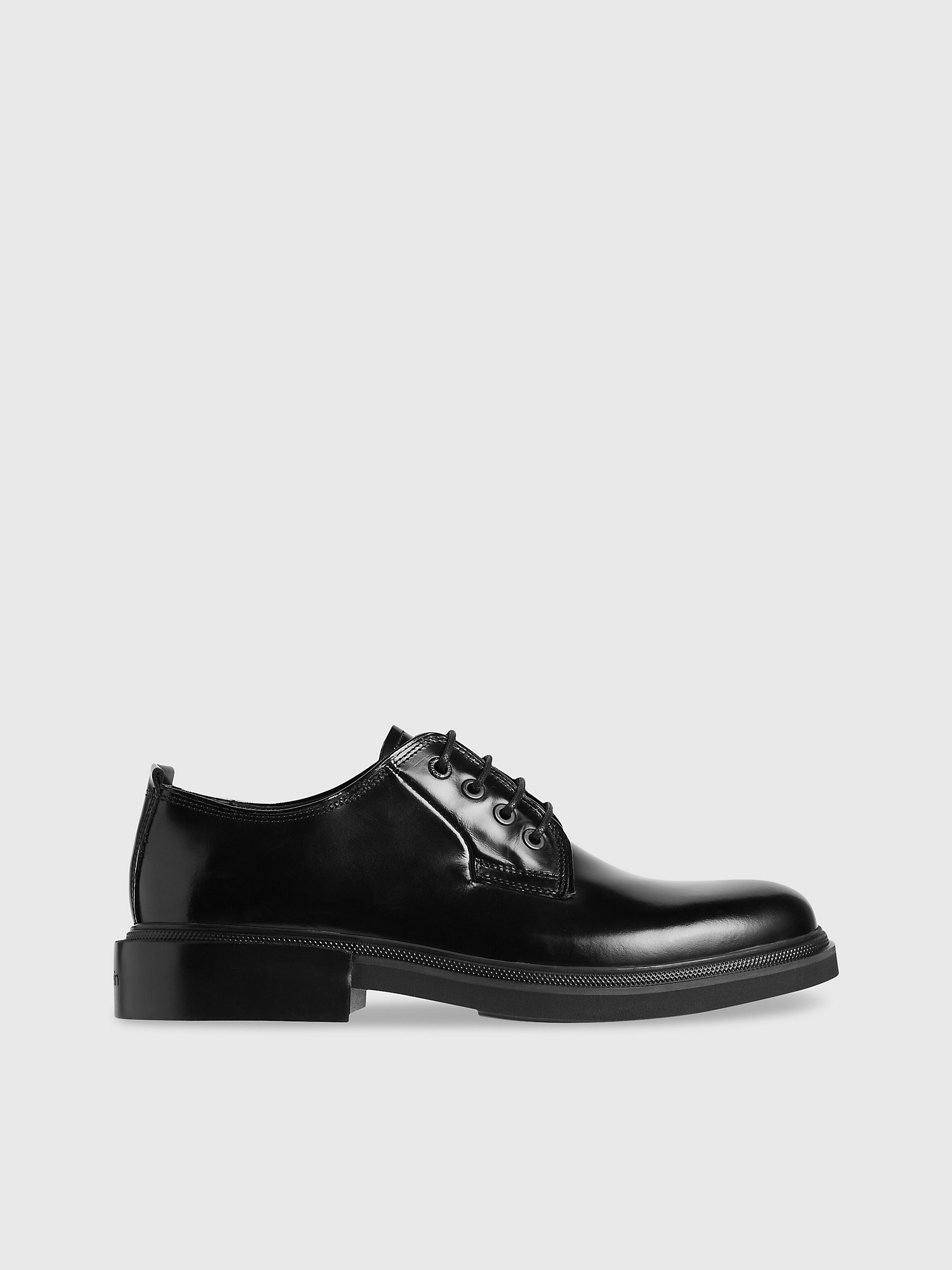 Pvh Black Leather Lace-Up Shoes undefined men Calvin Klein