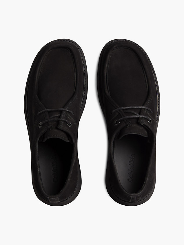 zapatos de piel con cordones black de hombre calvin klein