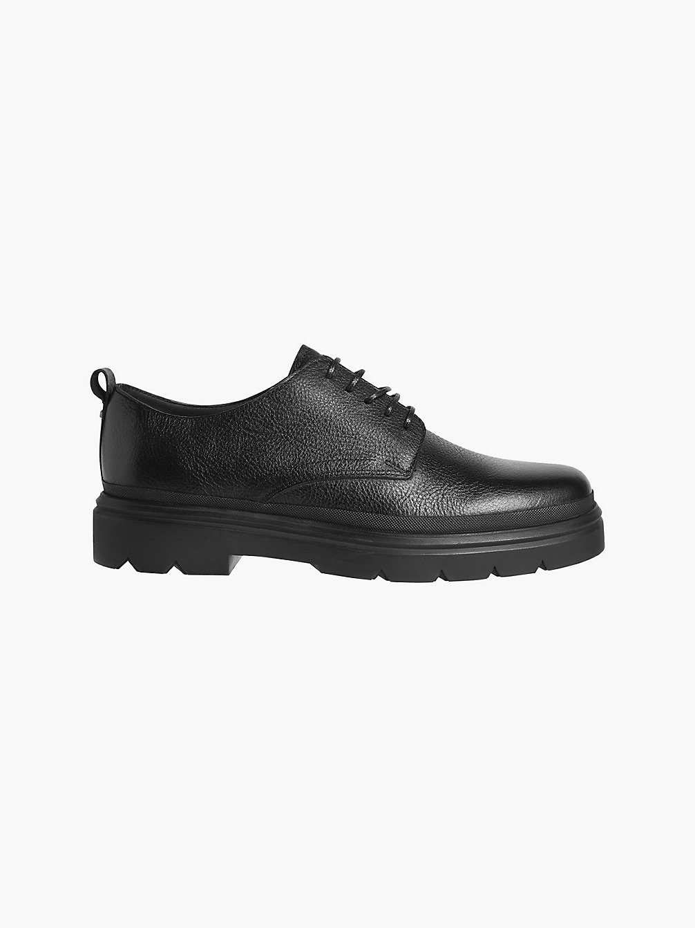 PVH BLACK Leather Lace-Up Shoes undefined men Calvin Klein