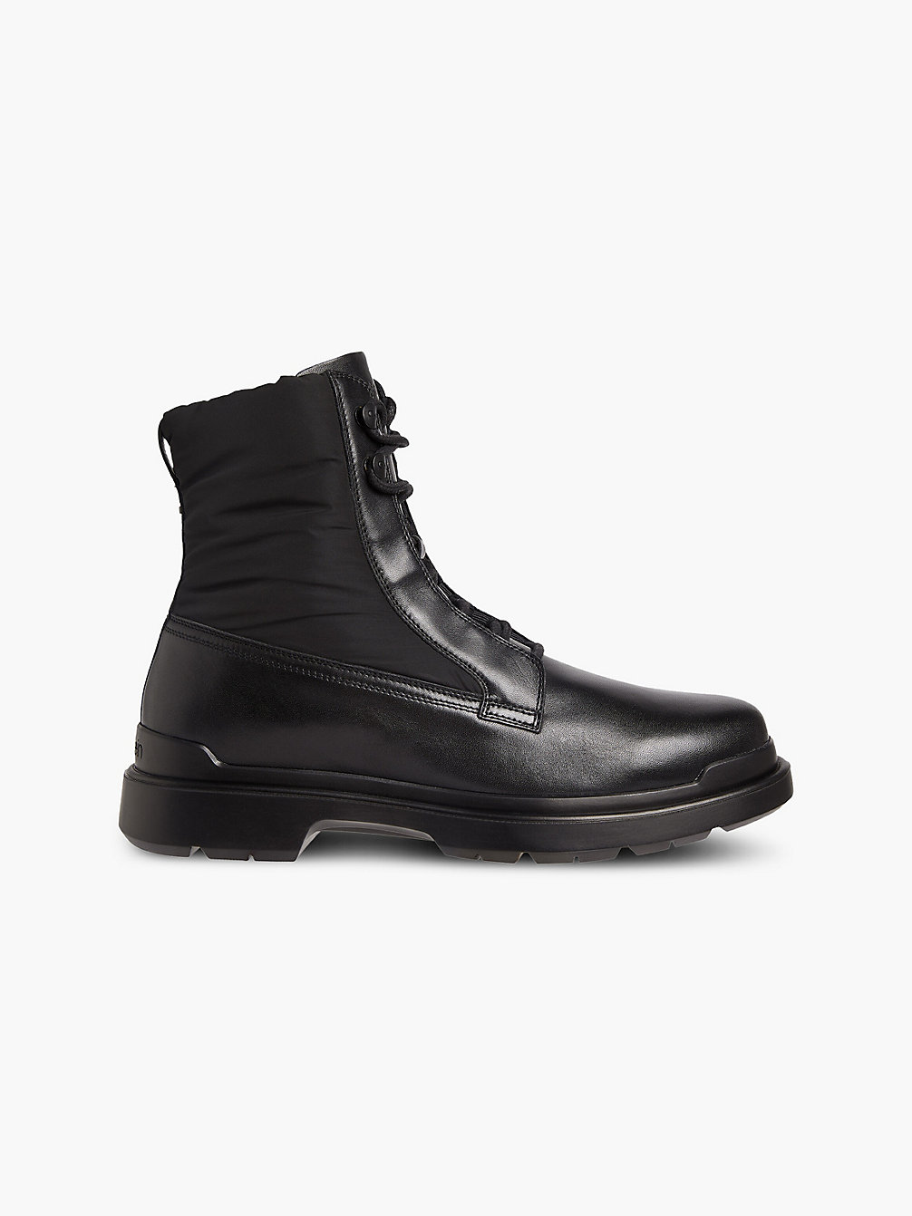 PVH BLACK Leather And Recycled Nylon Boots undefined men Calvin Klein