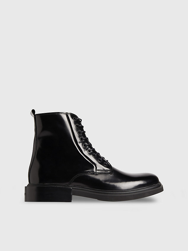 black leder-boots für herren - calvin klein