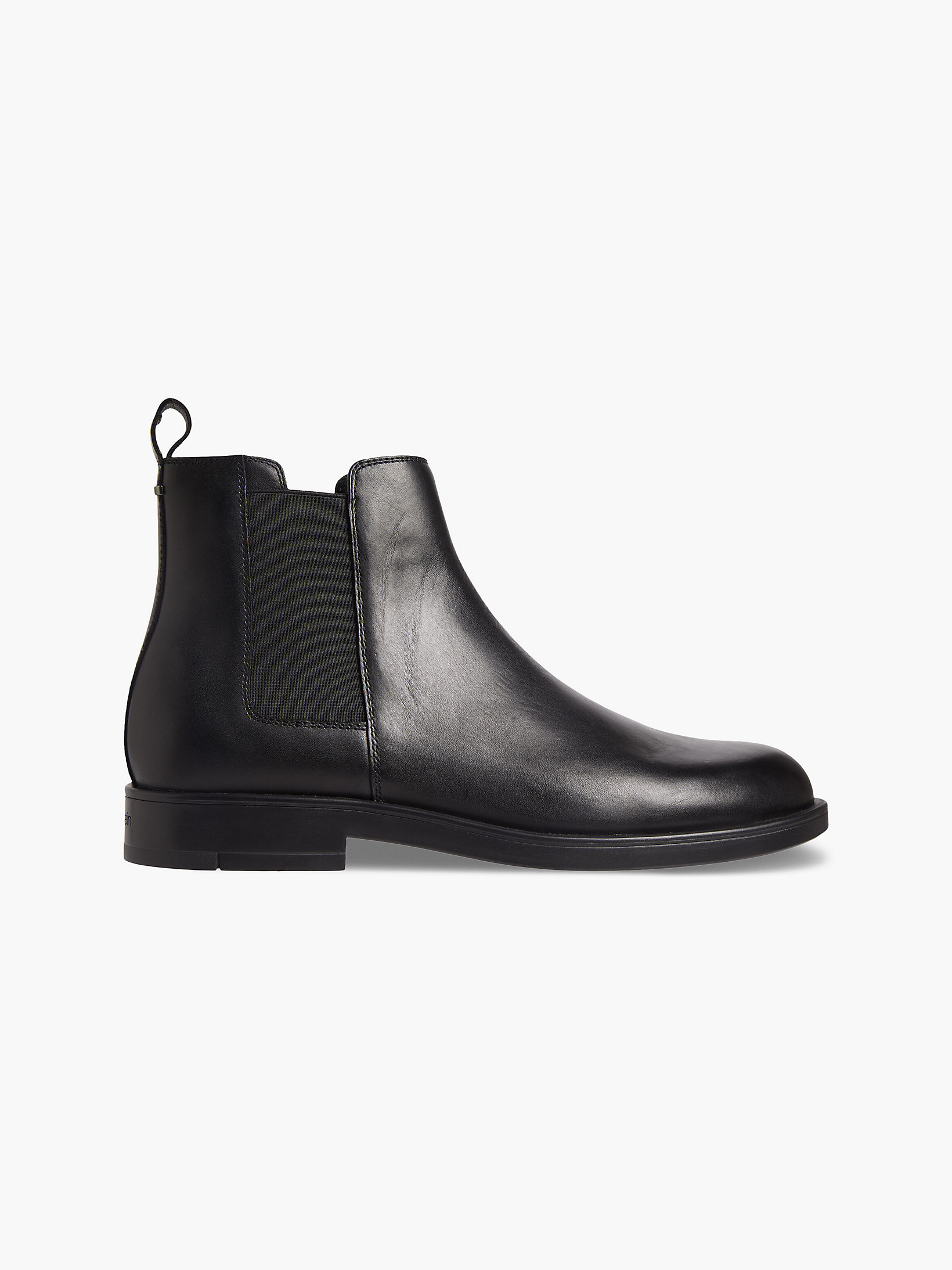 Pvh Black Leather Chelsea Boots undefined men Calvin Klein