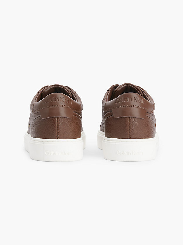 CHESTER BROWN Leather Trainers for men CALVIN KLEIN