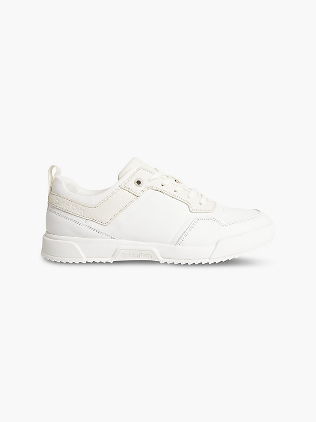 White/egret > Leder-Sneakers > undefined Herren - Calvin Klein