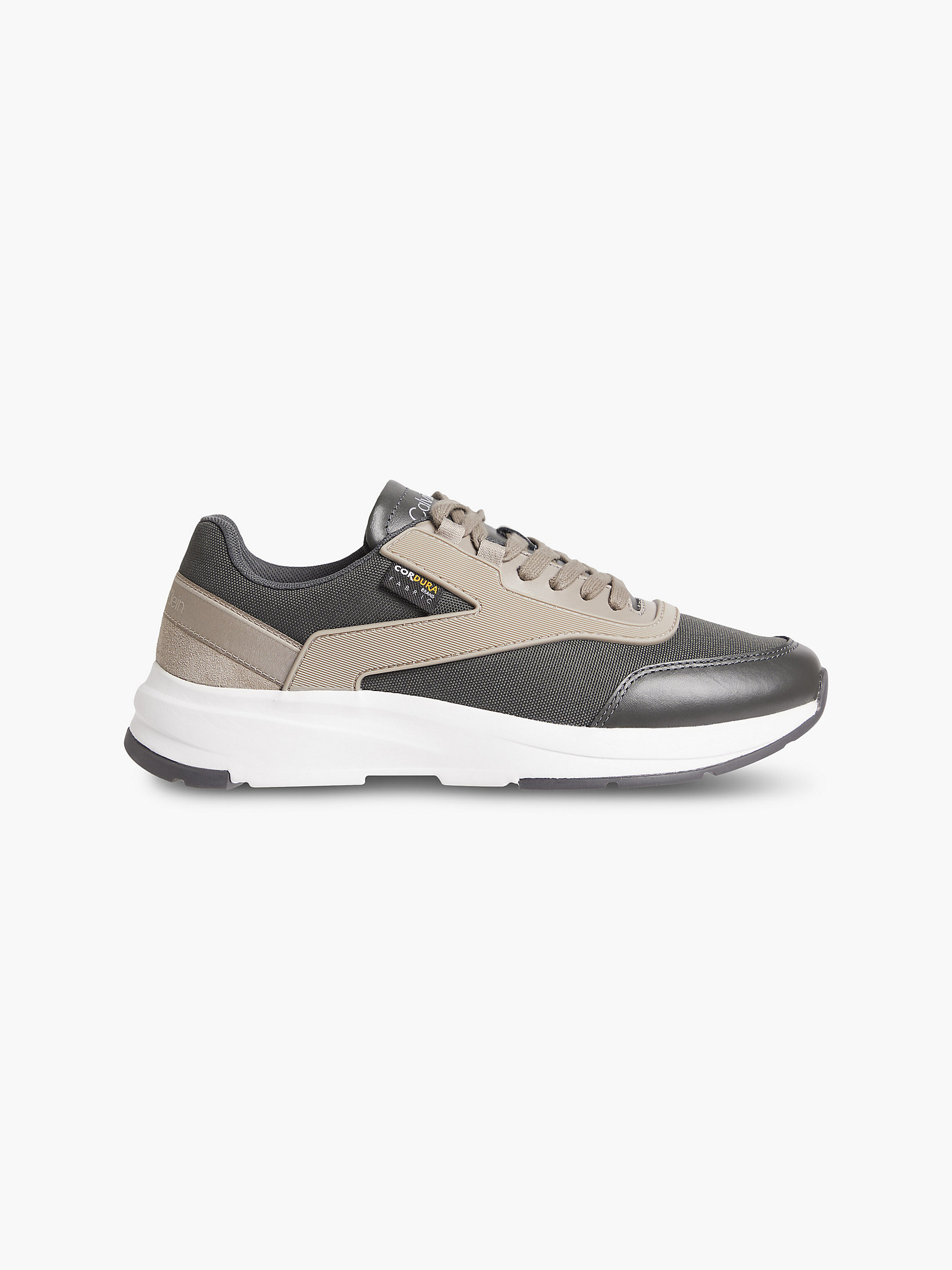 Medium Charcoal/shadow Beige Recycled Trainers undefined men Calvin Klein