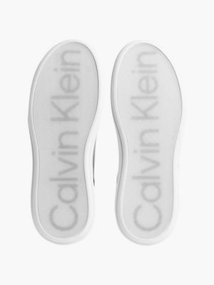 black leather high-top trainers for men calvin klein