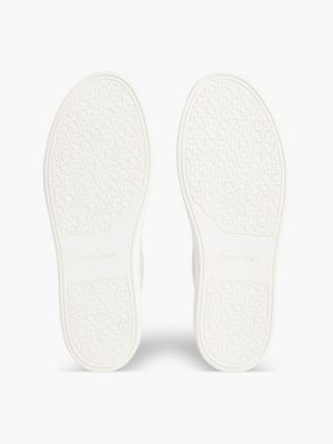 WHITE MONO Zapatillas de piel de hombre CALVIN KLEIN
