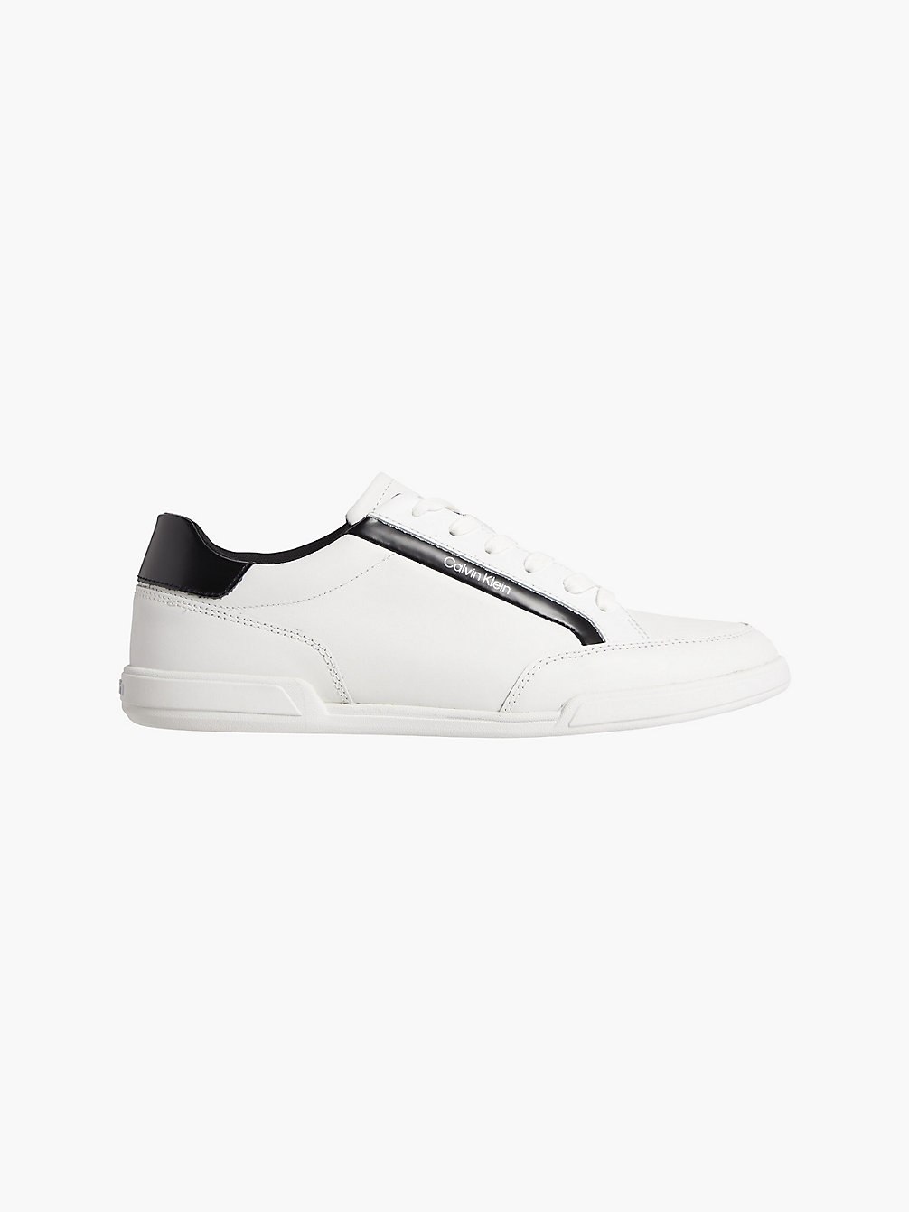 WHITE/BLACK Leder-Sneakers undefined Herren Calvin Klein