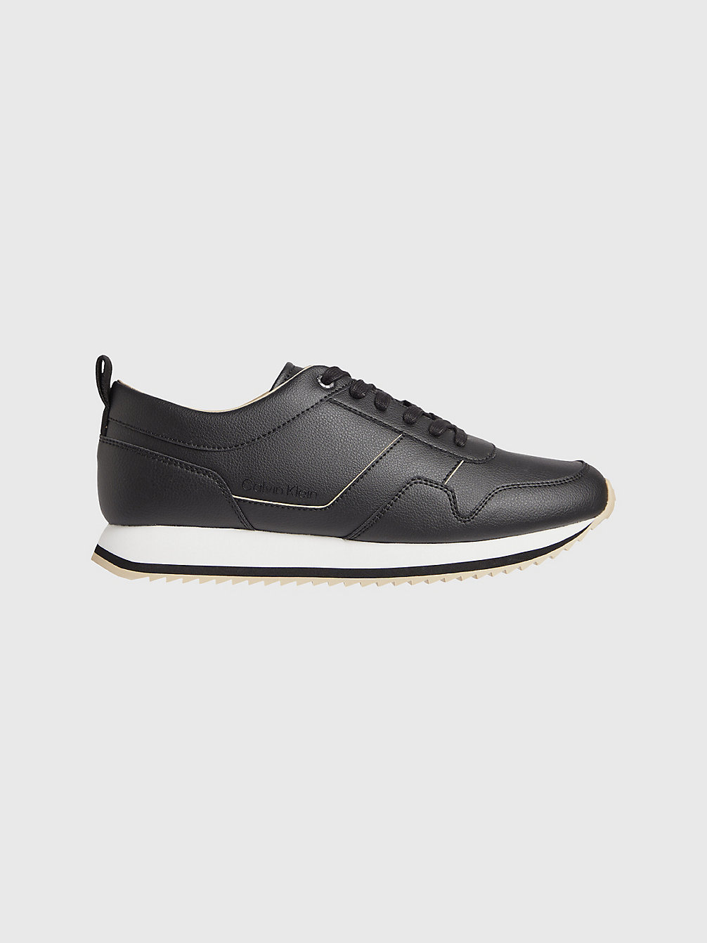 PVH BLACK Recycled Vegan Leather Trainers undefined men Calvin Klein
