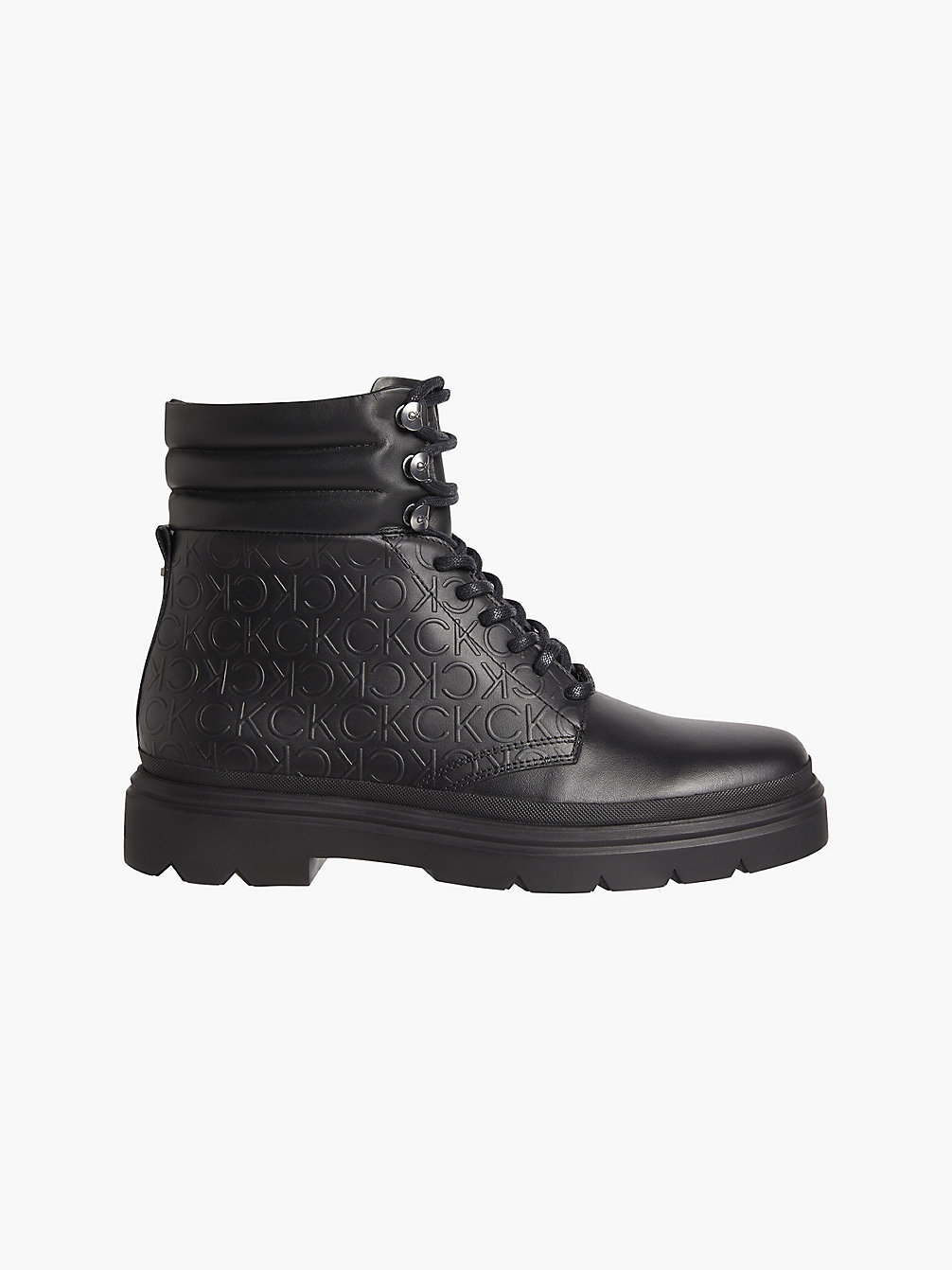 BLACK SEASONAL MONO Logo-Boots Aus Leder undefined Herren Calvin Klein