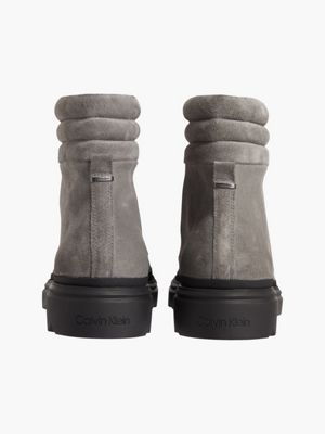 calvin klein black suede boots