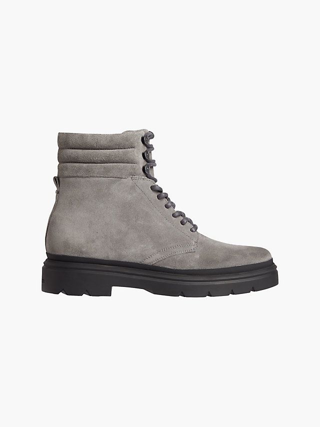 Medium Charcoal Suede Boots undefined men Calvin Klein