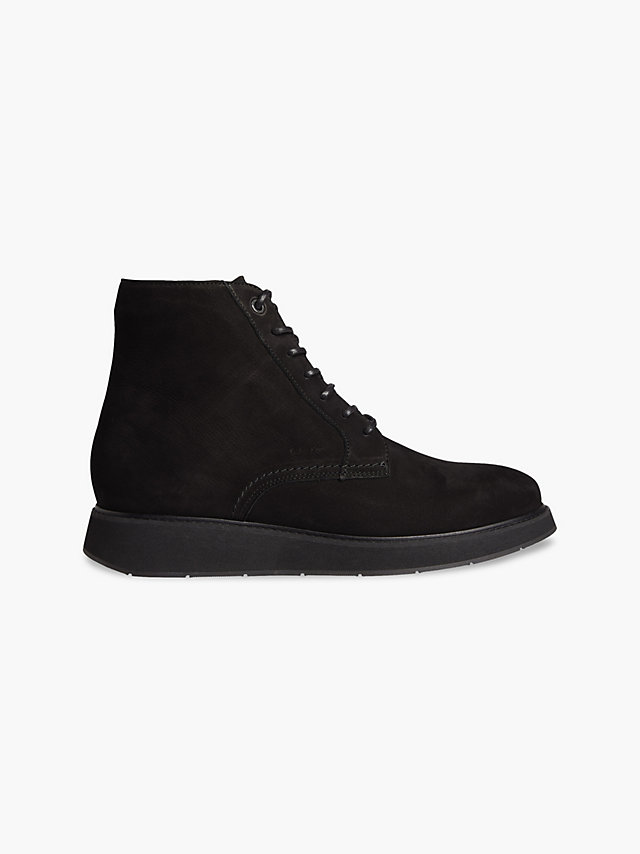 Pvh Black Leather Boots undefined men Calvin Klein