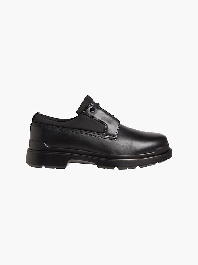 Pvh Black Leather And Recycled Nylon Lace-Up Shoes undefined men Calvin Klein