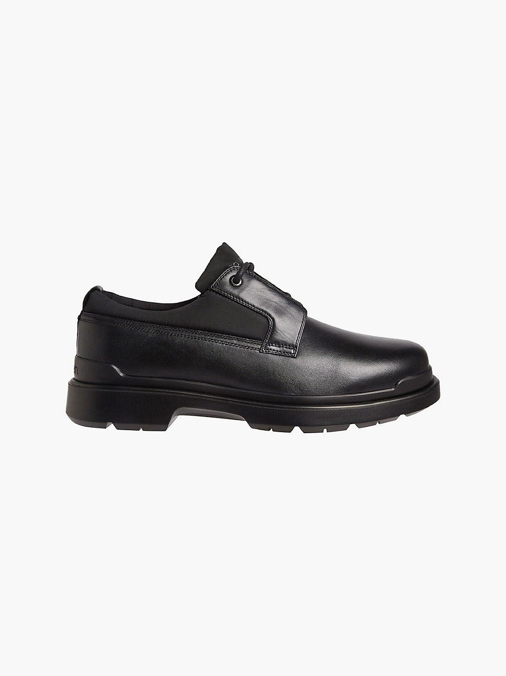 PVH BLACK Leather And Recycled Nylon Lace-Up Shoes undefined men Calvin Klein