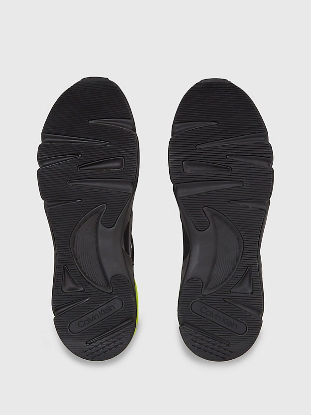 black/lime citrus wsuwane buty sportowe z neoprenu dla mężczyźni - calvin klein